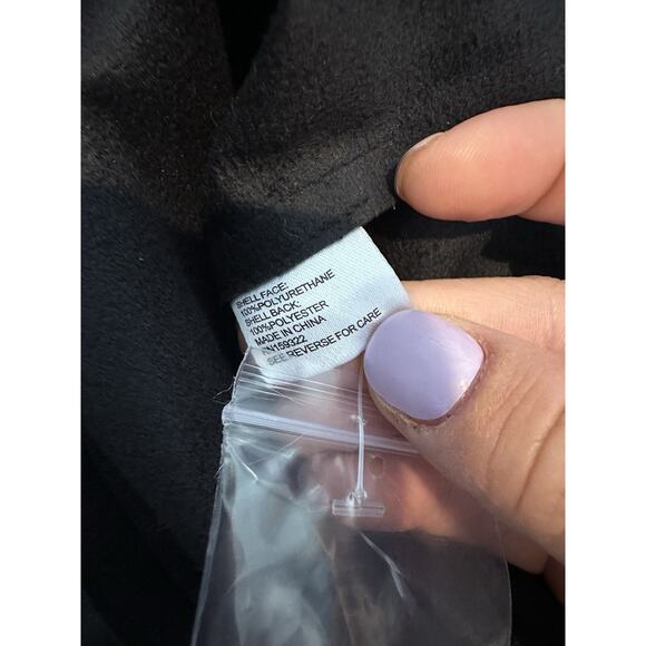 Evereve Medium Women Black Vegan Faux Leather Button Up Midi Dress Trench CLT - Picture 13 of 14